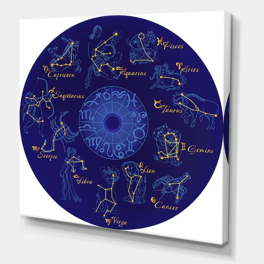 Designart - Zodiac With Constellations and Zodiac Signs